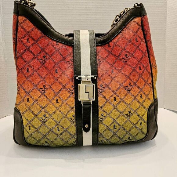 L.A.M.B Gwen Stefani Rasta Ombre Luxury Designer Shoulder Handbag - Picture 8 of 11